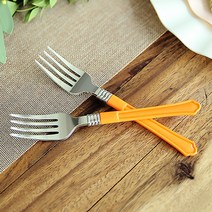 홈파티 플레이팅 포크 (10개입), 오렌지