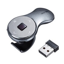 산와 무선 링 포인터 미니충전식 USB typeC 에어마우스 2.4G 리모컨 펜 ppt, 공식 표준 분배, 일반 USB 포트 은회색