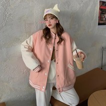 싱글코트옷 레드 야구복 여성의류 봄계절 가을 2022 와이드 루즈핏 디자인감각 작은 키 상의 3968754998
