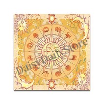12 Constellations sun moon tarot card tablecloth altar cloth pagan pendulum witchcraft astrology ora, 01 1, 01 75x75cm