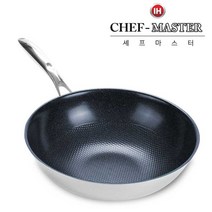 통3중 엠보 세라믹코팅 스텐 궁중팬 웍 28cm, 본상품선택