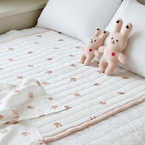 돗투돗 시원한 아기 쿨매트 동물친구들 신생아 침대 인견 쿨 패드 여름 이불, 인견쿨에어패드(60x120)-깡총돗바니