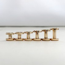 헤세드 NEW) 나사형 평면 리벳 레지 가죽공예(4개), 10*6mm, 골드