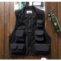 여름 조끼 퀵서비스 배달대행 오토바이 시재 가방 라이더 카드기 수납, 블랙