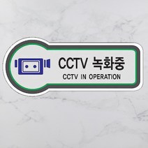 [소소한미] 아크릴 cctv 촬영중 녹화중 설치 안내문 표지판, 1개, CCTV 녹화중