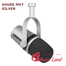 SHURE 슈어 XLR USB 하이브리드 듀얼 마이크 MV7 실버, MV7 Silver
