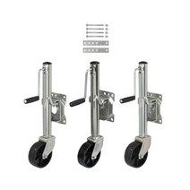 캠핑카 수동잭 트레일러 조인트 카라반 보조바퀴 츄레라, F 1200파운드 실버 브레이크 휠