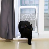 단짝 고양이 강아지 베란다 안전문