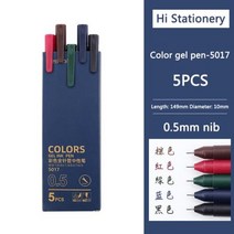6 가지 스타일 컬러 젤 펜 귀여운 한국 일본 문구 용품 사무실 액세서리 5 개세트, 색상 5017-5Pcs