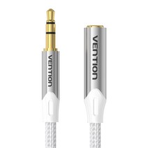 벤션 실버 프리미엄 스테레오 3.5mm AUX 연장케이블 BHEI, BHEIF-1m