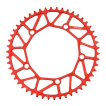 MTB 로드 스프라켓 픽시휠 바퀴 시마노 스램 호환 12 11 10 9 8 7 단 JIBOO-BCD130 접이식 자전거 크랭크셋for Brompton 고강도 알루미늄 합금 46T, [01] Red, [04] 52T