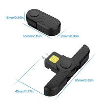 nfc도어락 상가도어락 접이식 DOD 유형 C 공통 액세스 2000x 스마트 카드 SIM 카드/IC 은행 칩 리더 MacOS, 02 Black