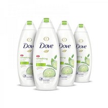 Dove 도브 리프레싱 바디 워시 Cucumber and 그린티 4 Count Revitalizes Re프레쉬es 스킨 클렌저 That Effectively 워시es Away Ba
