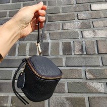 네모 손가방 소가죽 블랙 사각 미니 데일리 파우치 메이컵가방 여행