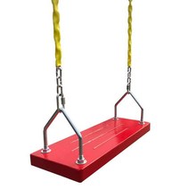 교체용 그네 안장 공원 스윙 펜션 놀이터 의자 시트, 베이지-50X20cm (걸이스트랩+2m 체인)