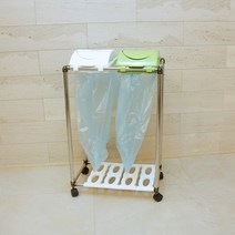 스텐 스윙 재활용 분리수거함 2P