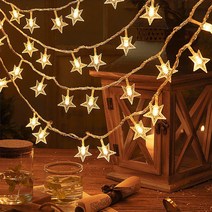 별모양 LED 꼬마 전구 크리스마스 앵두 무드등 알전구 루프탑꾸미기, USB＋리모컨, 6m(40구)