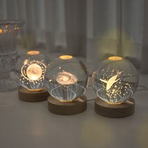 무드등 취침등 우주 무드등 특이한 침실 수유등 크리스탈 3D 인테리어 조명 3종, 268-LT-0002/GALAXY