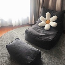 빈백소파 EPP 독일 친환경 1인용 원룸 발받침세트, 민트 그린 +  발받침 세트