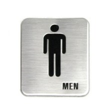 YDW7AF04E 빌딩 화장실 명패 도어 문 건물 마크 표지 사인 용품 메탈느낌 문패 인테리어소품 푯말손 안내 알림판 표시 남여 사무실 TOILET 팻말 부착형 문구 표찰 판 n01052 아크릴사인/표지판, 영도매 MEN 3002