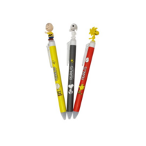 피너츠 스누피 마스코트 볼펜 0.5mm 핵심 A 3종세트, 스누피+찰리브라운+우드스탁, 3세트