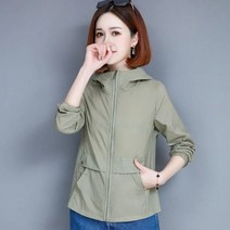 여성 바람막이점퍼 등산 방수 바람막이자켓 자켓 새로운 가을 긴 소매 얇은 코트 후드