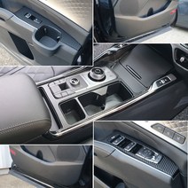 모터스파이쏘렌토 MQ4 차량용 데칼 스티커 컵홀더 도어커버 콘솔, 05. 와인카본, 01. 기어컵홀더패널(2P)