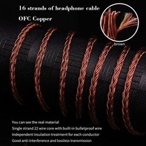 mmcx케이블 SYRNARN16 코어 이어폰 케이블 골드 실버 도금 OFC 구리 2Pin 0.78mm MMCX QDC DIY 헤드폰 커넥, 03 brown_03 3M(16strand)