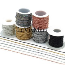 쇠사슬 스텐 체인 2 미터몫 316 스테인레스 스틸 diy 보석 목걸이 팔찌 대량 대한, 로즈 골드 색상, 2미터 2.0mm 폭