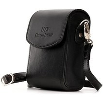 스트랩이 있는 메가기어 mg1504 캐논 파워샷 sx740 hs sx730 hs 가죽 카메라 케이스 - 블랙, 사례