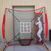 야구 연습 네트 그물망 투수 소프트볼 타격 투구 피칭, 타격망 + 9칸 타겟 네트  + 타자 모양