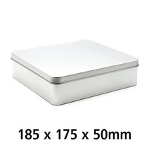 S111 화영제관 은색 흰색 소품보관 쿠키베이킹 포장 마카롱 포장 사각틴케이스