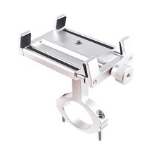 배달가방 자전거 짐받이가방범용 자전거 스쿠터 알루미늄 합금 휴대 전화 홀더 MTB 산악 브래킷 스탠드 사, 04 S004 silver