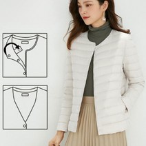 이너패딩 데일리 브이넥 라운드넥 여성용 패딩 똑딱이 가벼운 오리털 다운패딩 외투 등산 경량