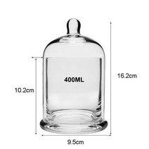 캔들만들기재료 캔들유리용기 소이캔들만들기 DIY양초용 유리 병 1 개 돔 Cloche 벨 항아리 향기로운 만들, 11 400ML-Clear