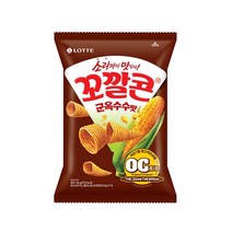롯데 인간사료 스낵바 봉지과자 꼬칼콘 군옥수수맛 134g 3봉 사무실다과 홈파티, 3개