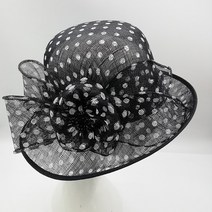 해외 여성용 모자 페도라영국식 도트 마사 모자 여성 여름 가볍고 댄디한 페도라 롤업 스타일-12682
