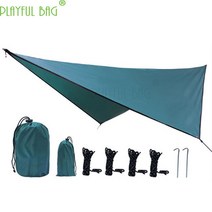바람막이 텐트 빅 아그네스 터프 다기능 채광창 방수 및 자외선 차단제 방풍 야외 캠핑 필요한 차양 야외 제품, 거무스름한 녹색, [01] Blackish green