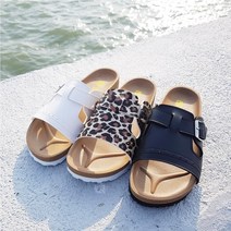 아크라 헌터 가죽 탄력 슬리퍼