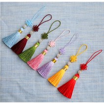 미니매듭 태슬 선물 보자기 노리개 10P 명절 고급 선물포장 설날 추석, 노랑10P