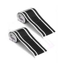 레이싱카 후드 스트라이프 차량용스티커 / 이쁜 차량스티커 튜닝스티커 멋있는 캠핑카, B, 블랙