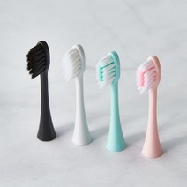 가성비 전기면도기 휴대용전기면도기 Usb 충전 전기 칫솔 헤드 4 개 스마트 소닉 6 단 성인용 방수 소프트, 03 Black