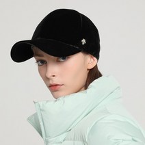 [데상트] 모자 JQS SM422YCPO3-BLK 여성 스키 시즈널 볼캡, 사이즈:FREE