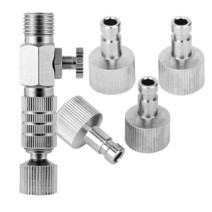 HUBEST 에어브러시 퀵 분리 커플러 릴리즈 피팅 조절 밸브 어댑터 5 수 피팅 0.3cm(1/8인치) M-F