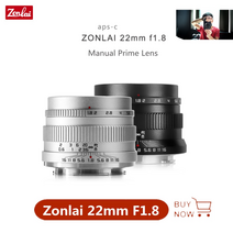 zonlai 22mm f1.8 aps-c 마이크로 43 a6400 x-t3 x-t4 xs-10 x-e3 x-a2 미러리스 카메라용 소니 e-마운트용 수동 프라임 렌즈, 검은 색, 전자 마운트