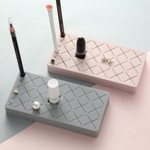 실리콘 립스틱 브러시 보관 꽂이 - 칸칸이 세워서 수납, 레드 [대]