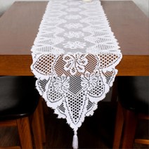 북유럽 가정 레이스 포인트 식탁 러너 테이블러너 디용도러너 식탁매트 콘솔러너, 상세페이지참조