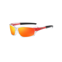 DUBERY D620 패션 편광 미러선글라스 라이딩 낚시 등산 자전거 남여공용, 5.red/red