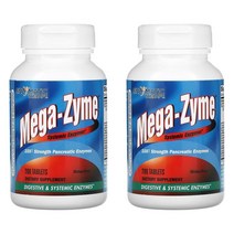 1+1 네이처스웨이 메가자임 효소 트립신 파파인 325mg 200정 2통, 1개, 기본