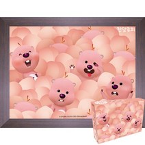 퍼즐피플 뽀로로 150/300/500 직소퍼즐, 퍼즐유액 포함, 잔망루피 복숭아 500피스 액자포함(우드월넛), 500p
